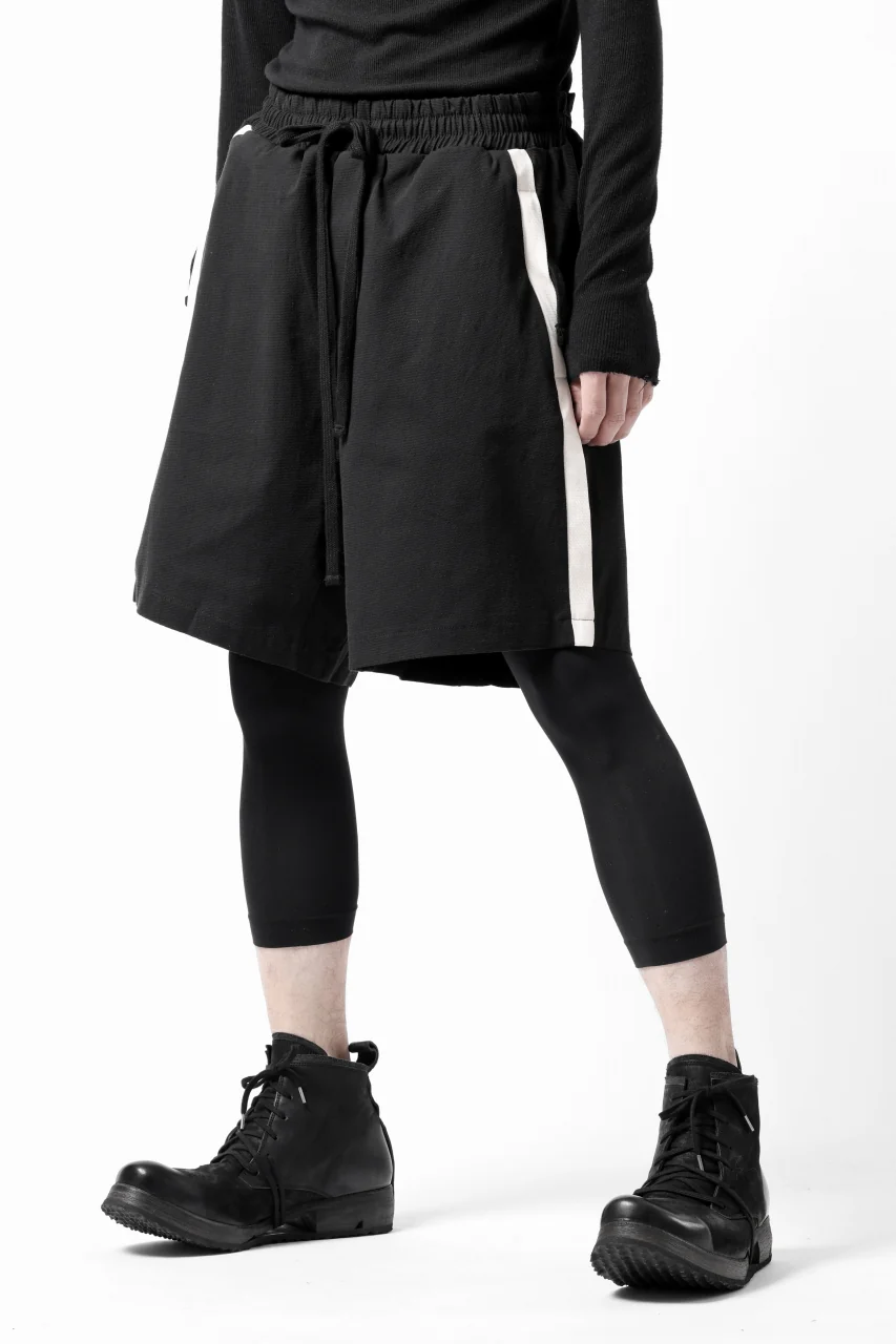 thom/krom SIDE LINE SHORTS / ELASTIC VISCOSE (BLACK) - Image 3