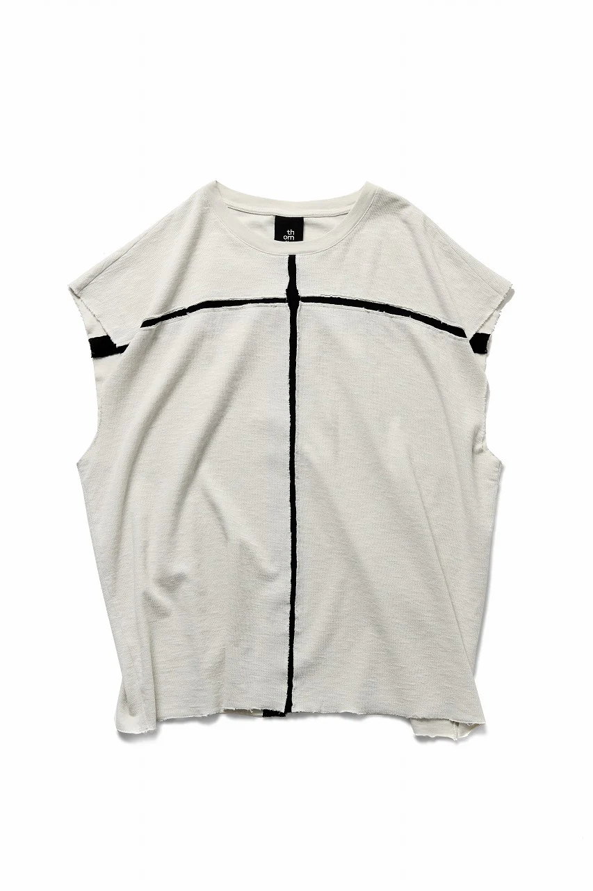 thom/krom SLEEVELESS T SHIRT / FLAME DOUBLE-FACE JERSEY (DUNE)