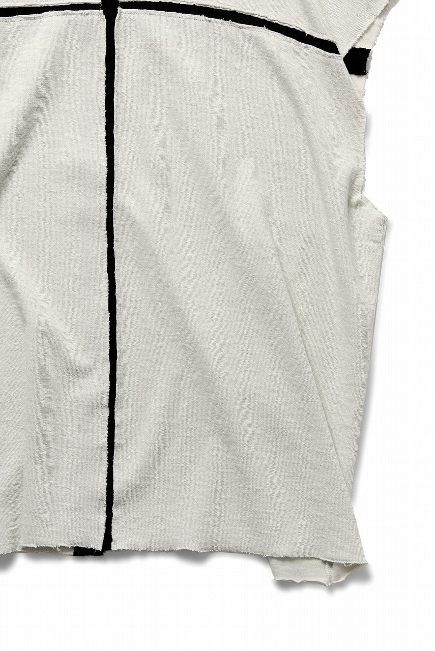 thom/krom SLEEVELESS T SHIRT / FLAME DOUBLE-FACE JERSEY (DUNE) - Image 6
