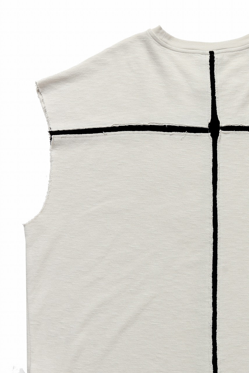 thom/krom SLEEVELESS T SHIRT / FLAME DOUBLE-FACE JERSEY (DUNE) - Image 8