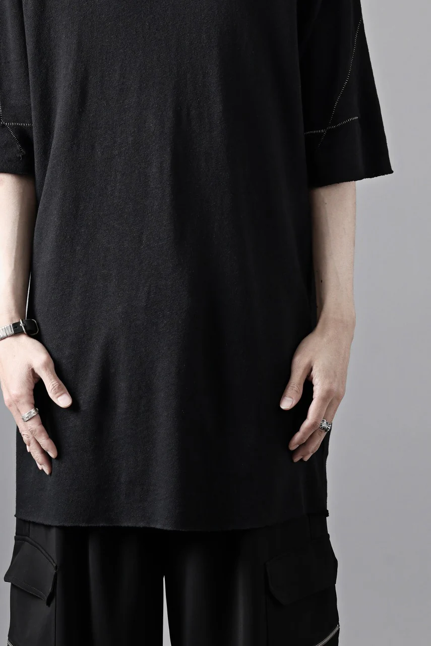 thom/krom SLIM FIT SHORT SLEEVE TEE / LINEN COTTON JERSEY (BLACK) - Image 17