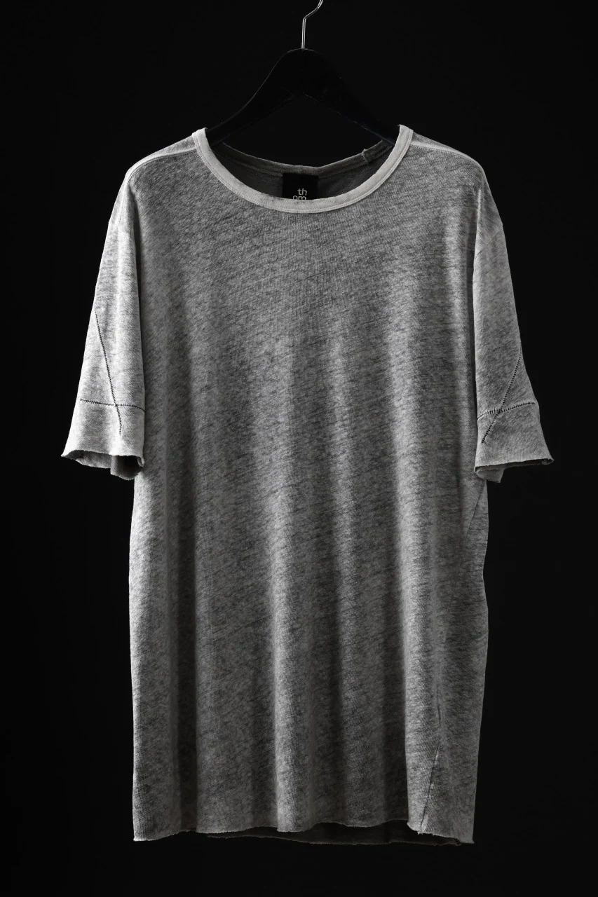 thom/krom SLIM FIT SHORT SLEEVE TEE / LINEN COTTON JERSEY (CREAM T10)