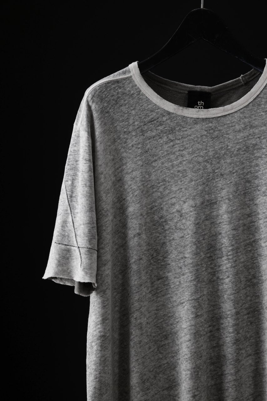 thom/krom SLIM FIT SHORT SLEEVE TEE / LINEN COTTON JERSEY (CREAM T10) - Image 10