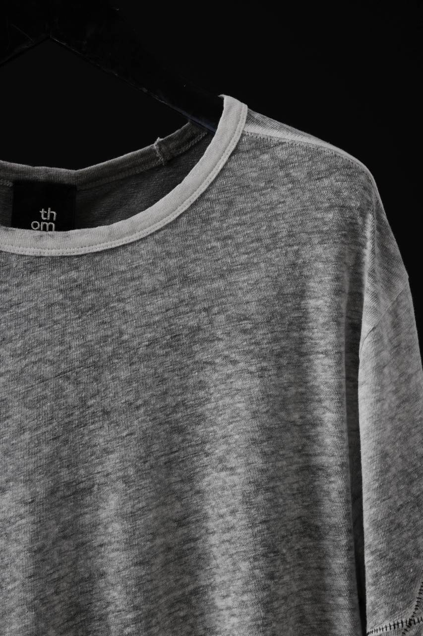 thom/krom SLIM FIT SHORT SLEEVE TEE / LINEN COTTON JERSEY (CREAM T10) - Image 13