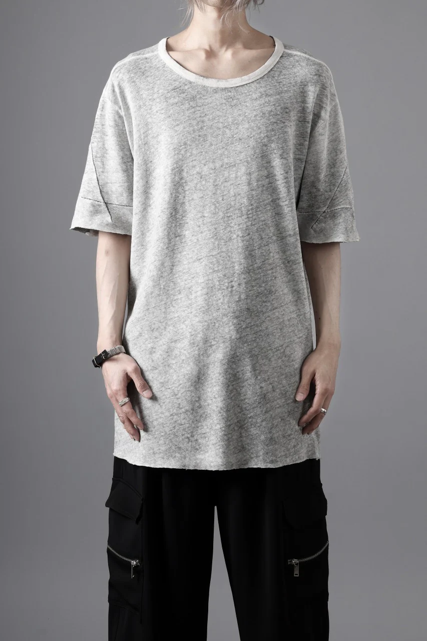 thom/krom SLIM FIT SHORT SLEEVE TEE / LINEN COTTON JERSEY (CREAM T10) - Image 2