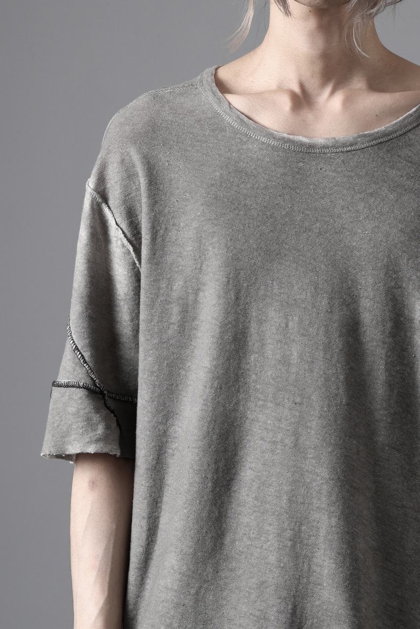 thom/krom SLIM FIT SHORT SLEEVE TEE / LINEN COTTON JERSEY (CREAM T10) - Image 24