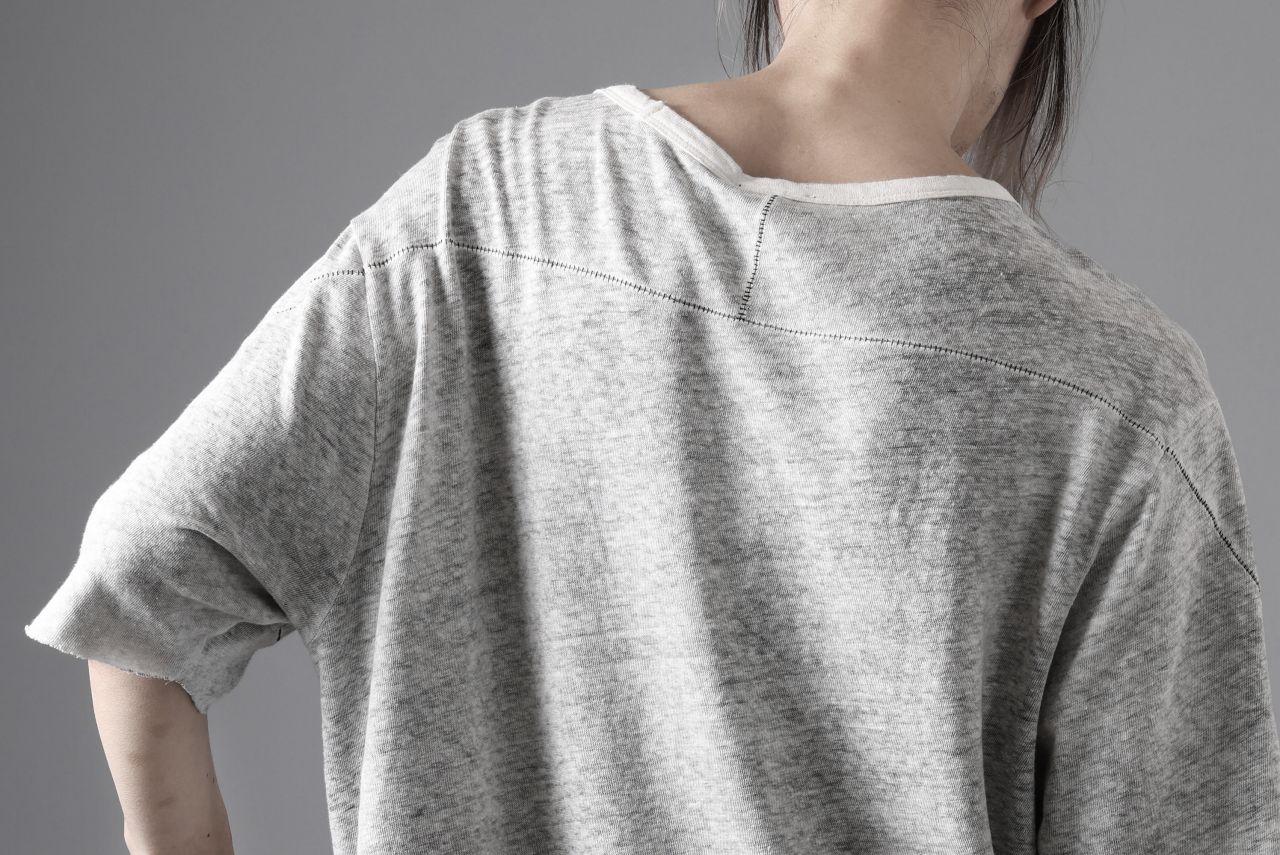 thom/krom SLIM FIT SHORT SLEEVE TEE / LINEN COTTON JERSEY (CREAM T10) - Image 26