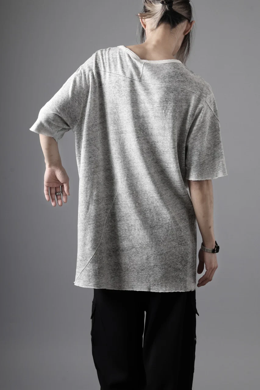 thom/krom SLIM FIT SHORT SLEEVE TEE / LINEN COTTON JERSEY (CREAM T10) - Image 5
