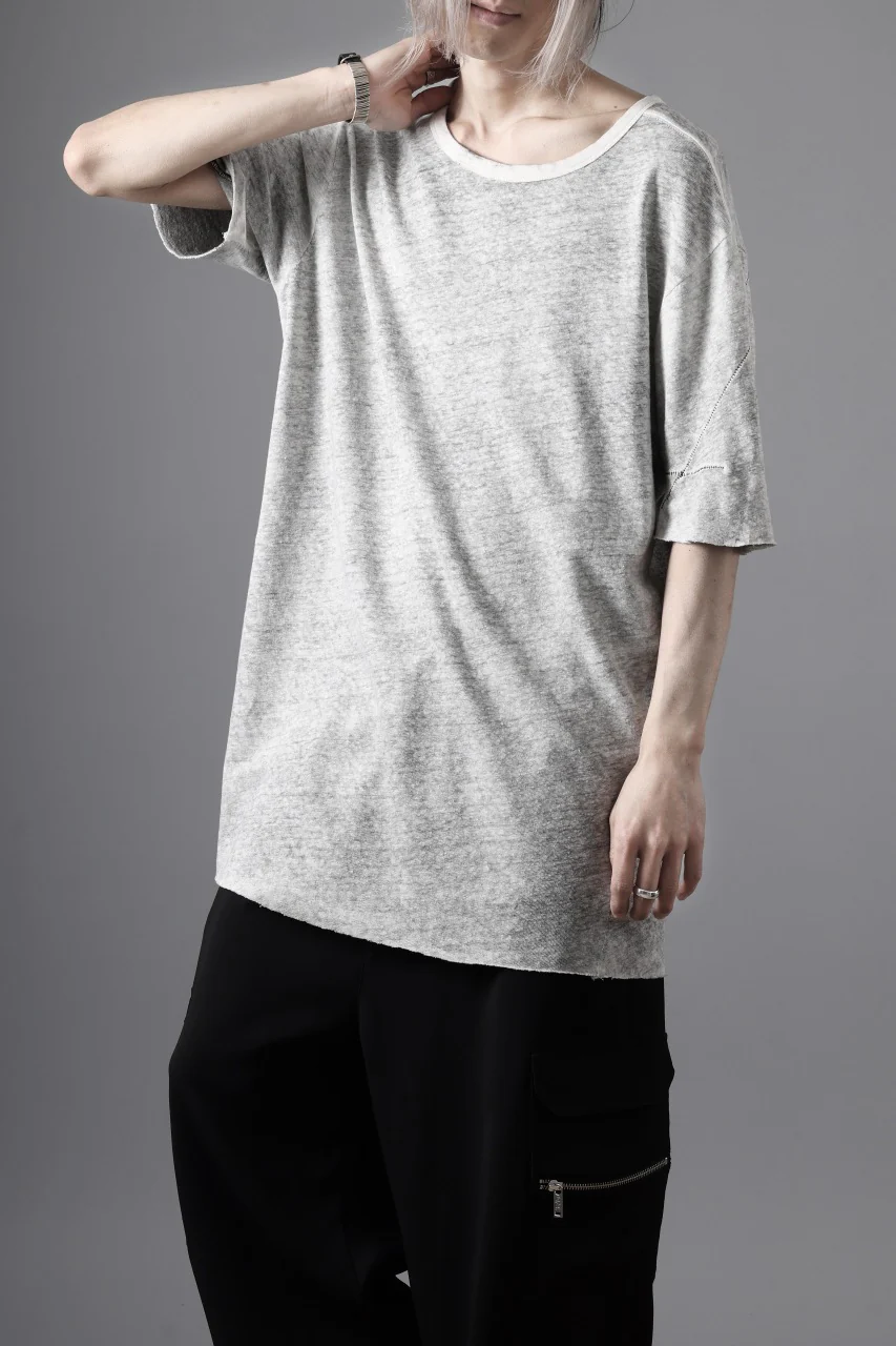 thom/krom SLIM FIT SHORT SLEEVE TEE / LINEN COTTON JERSEY (CREAM T10) - Image 6