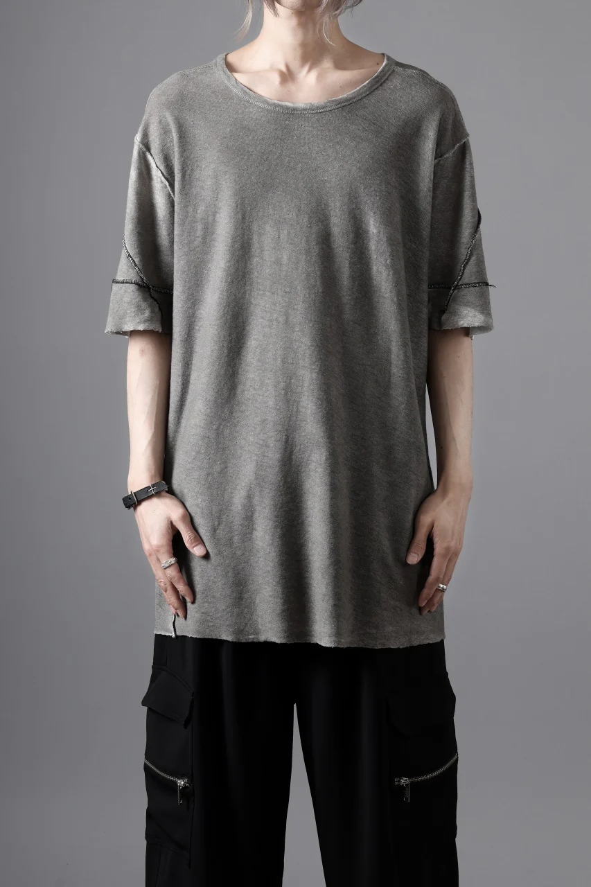 thom/krom SLIM FIT SHORT SLEEVE TEE / LINEN COTTON JERSEY (CREAM T10) - Image 7