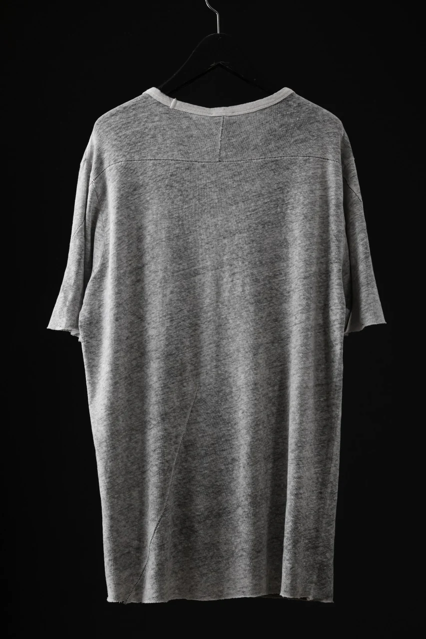 thom/krom SLIM FIT SHORT SLEEVE TEE / LINEN COTTON JERSEY (CREAM T10) - Image 9