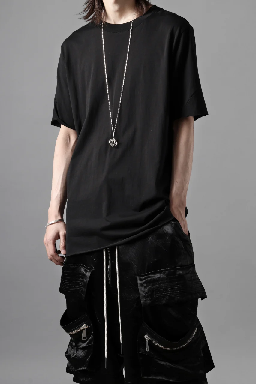 thom/krom STITCHING BASIC FIT T-SHIRT / SILKY COTTON JERSEY (BLACK) - Image 14