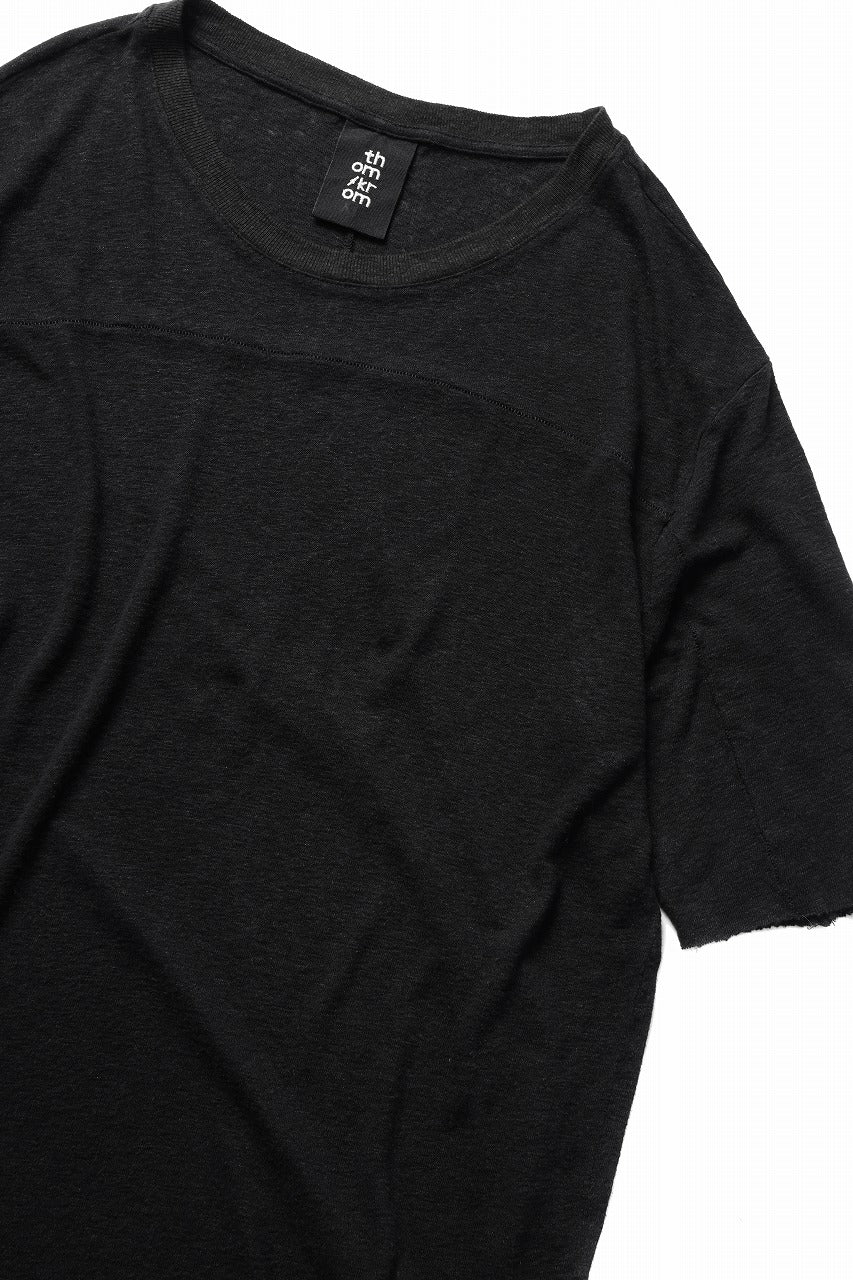 thom/krom SMOOTH FIT T-SHIRT / VISCOSE LINEN JERSEY (BLACK) - Image 12