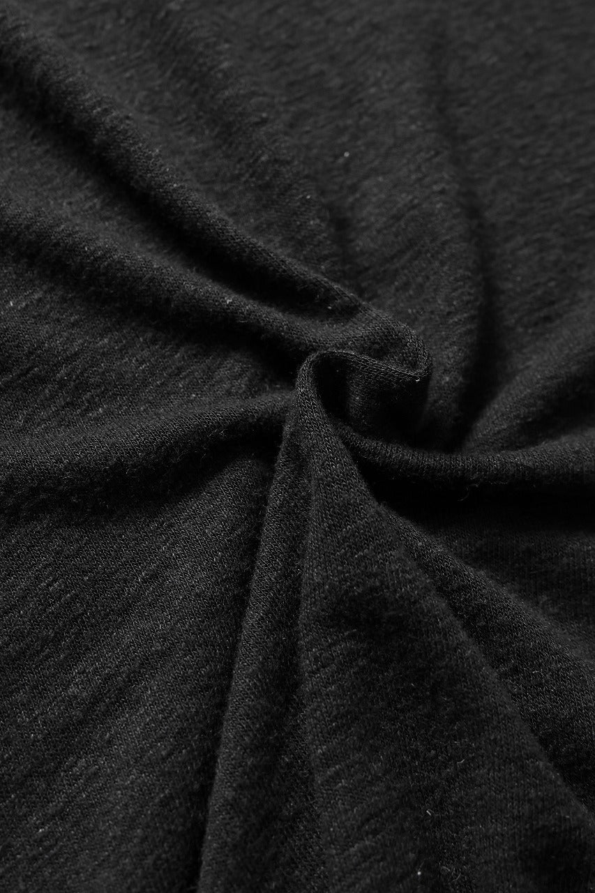 thom/krom SMOOTH FIT T-SHIRT / VISCOSE LINEN JERSEY (BLACK) - Image 15