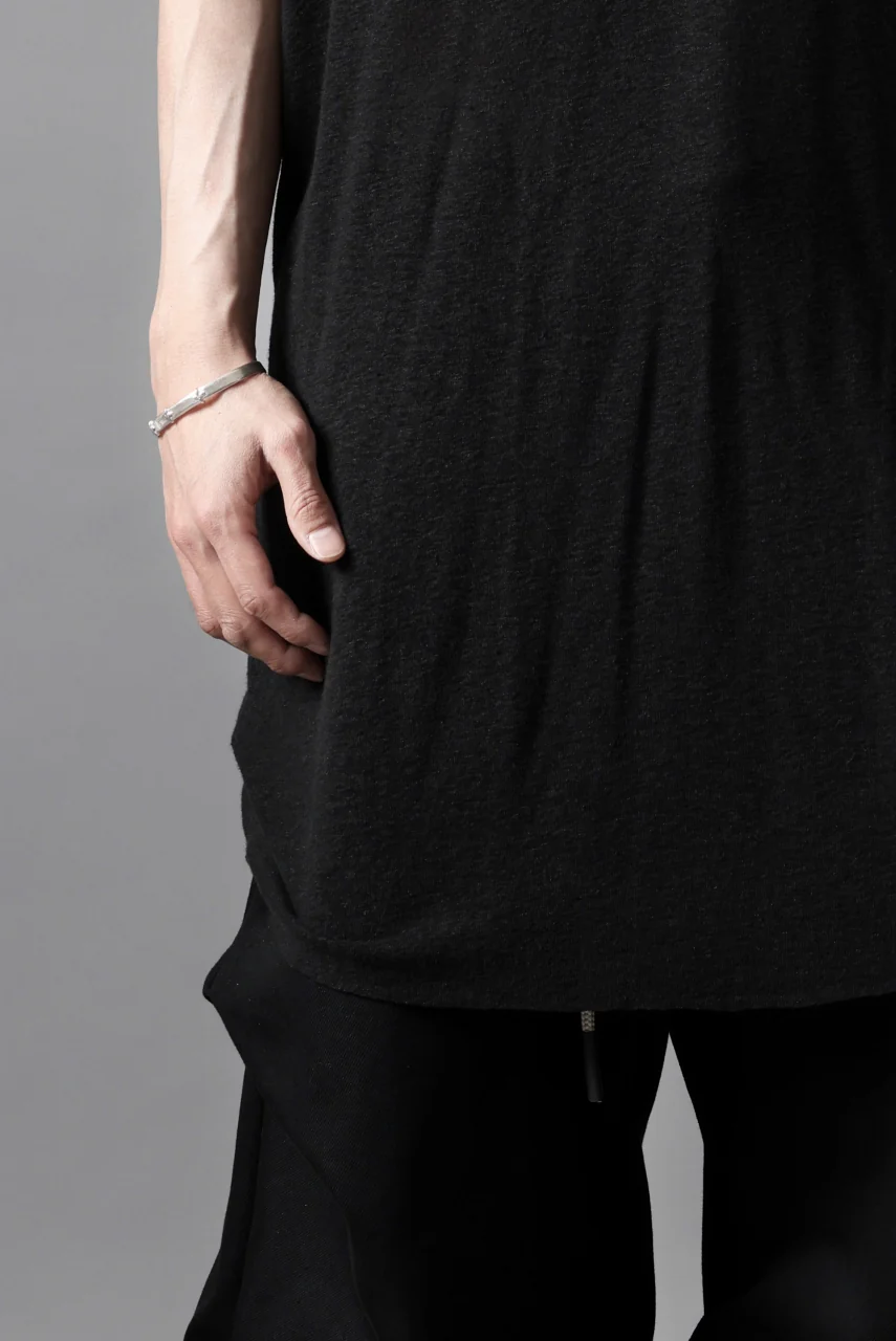 thom/krom SMOOTH FIT T-SHIRT / VISCOSE LINEN JERSEY (BLACK) - Image 25