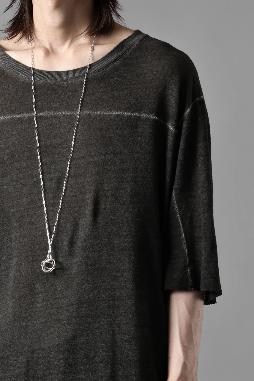 thom/krom SMOOTH FIT T-SHIRT / VISCOSE LINEN JERSEY (BLACK OIL) - Image 18