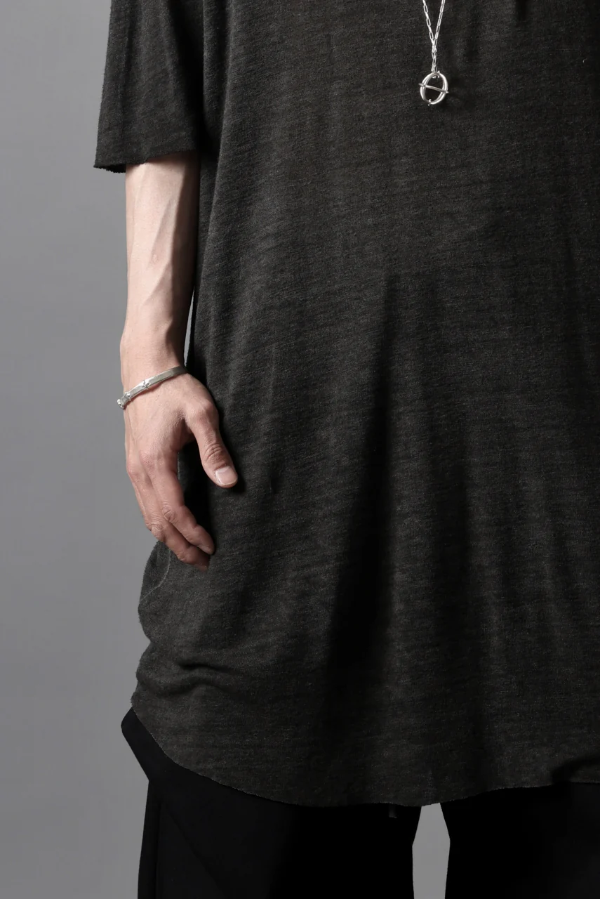 thom/krom SMOOTH FIT T-SHIRT / VISCOSE LINEN JERSEY (BLACK OIL) - Image 22