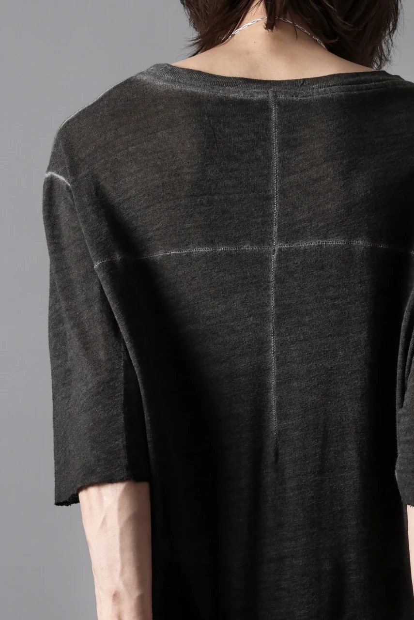 thom/krom SMOOTH FIT T-SHIRT / VISCOSE LINEN JERSEY (BLACK OIL) - Image 23