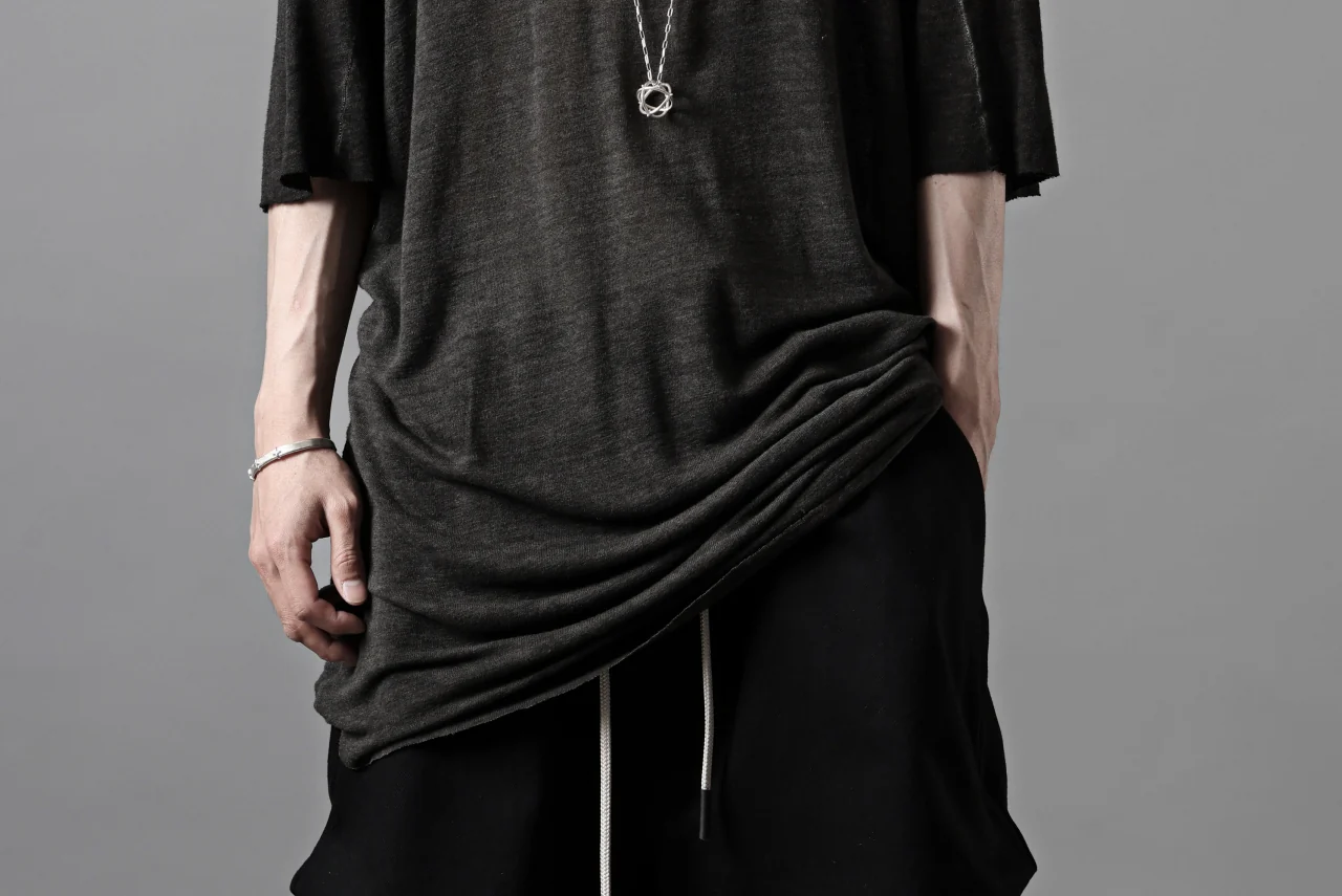 thom/krom SMOOTH FIT T-SHIRT / VISCOSE LINEN JERSEY (BLACK OIL) - Image 24