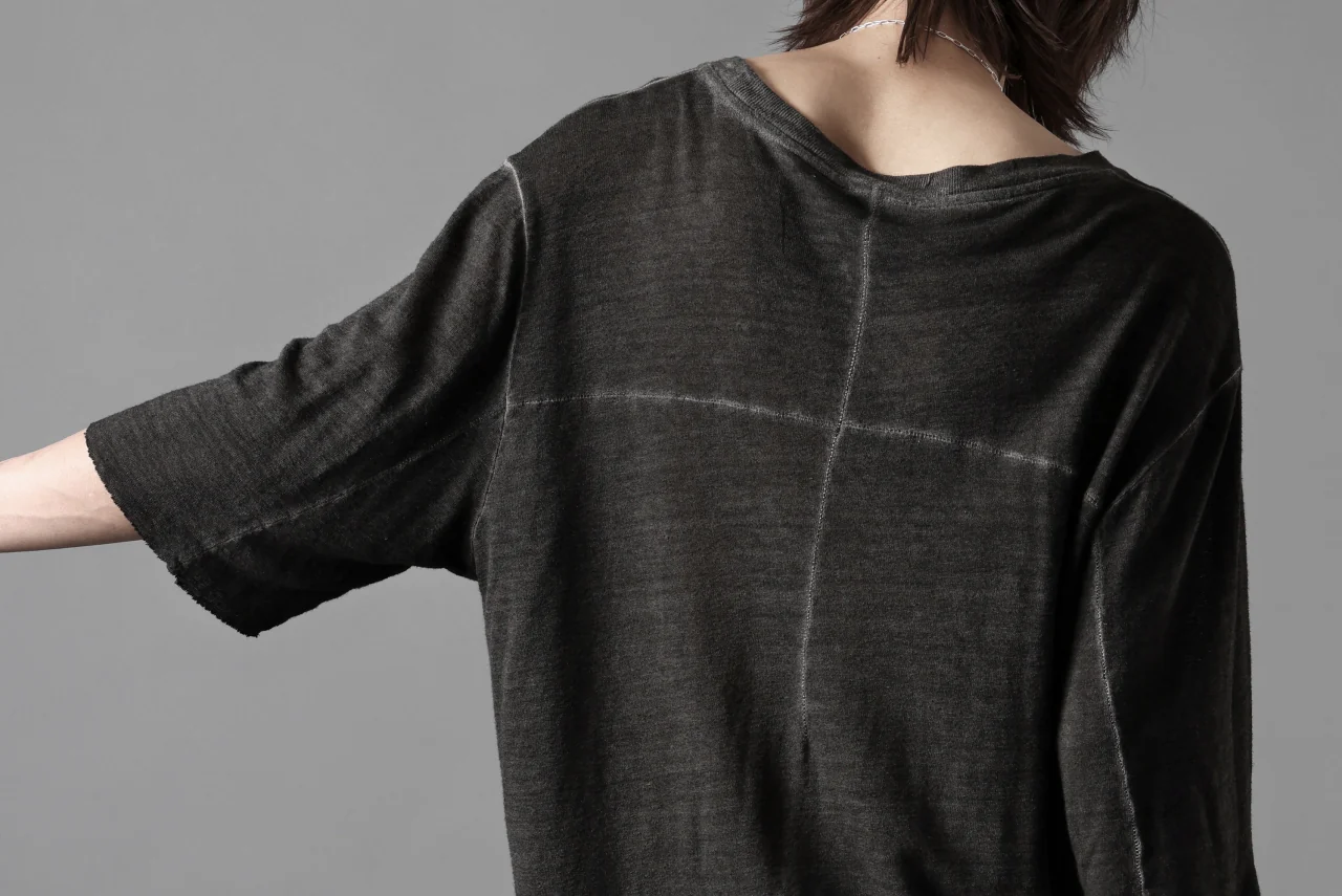 thom/krom SMOOTH FIT T-SHIRT / VISCOSE LINEN JERSEY (BLACK OIL) - Image 25