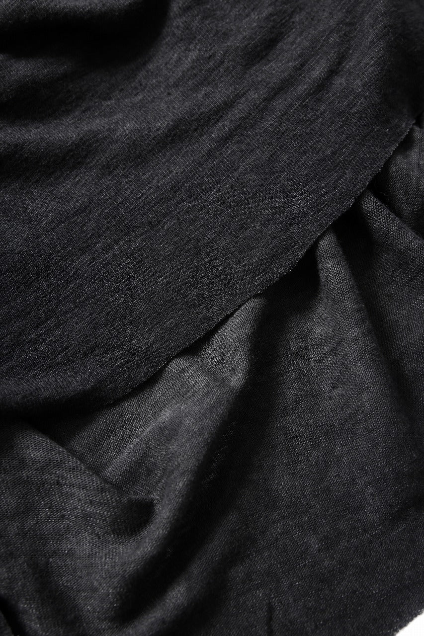 thom/krom SMOOTH FIT T-SHIRT / VISCOSE LINEN JERSEY (BLACK OIL) - Image 8