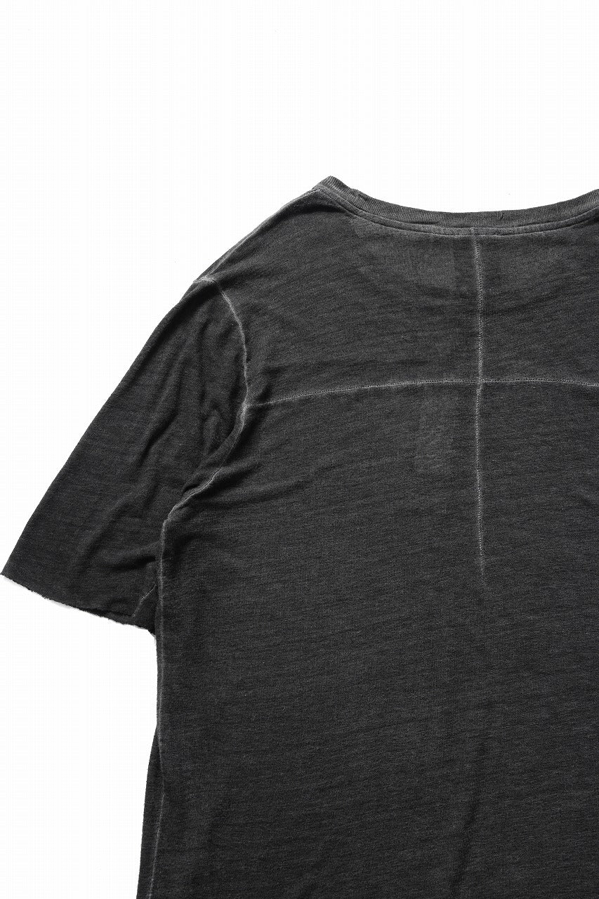 thom/krom SMOOTH FIT T-SHIRT / VISCOSE LINEN JERSEY (BLACK OIL) - Image 9