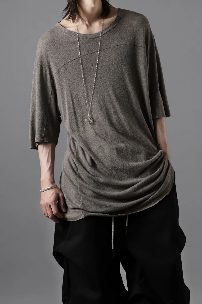 thom/krom SMOOTH FIT T-SHIRT / VISCOSE LINEN JERSEY (ROCK) - Image 16