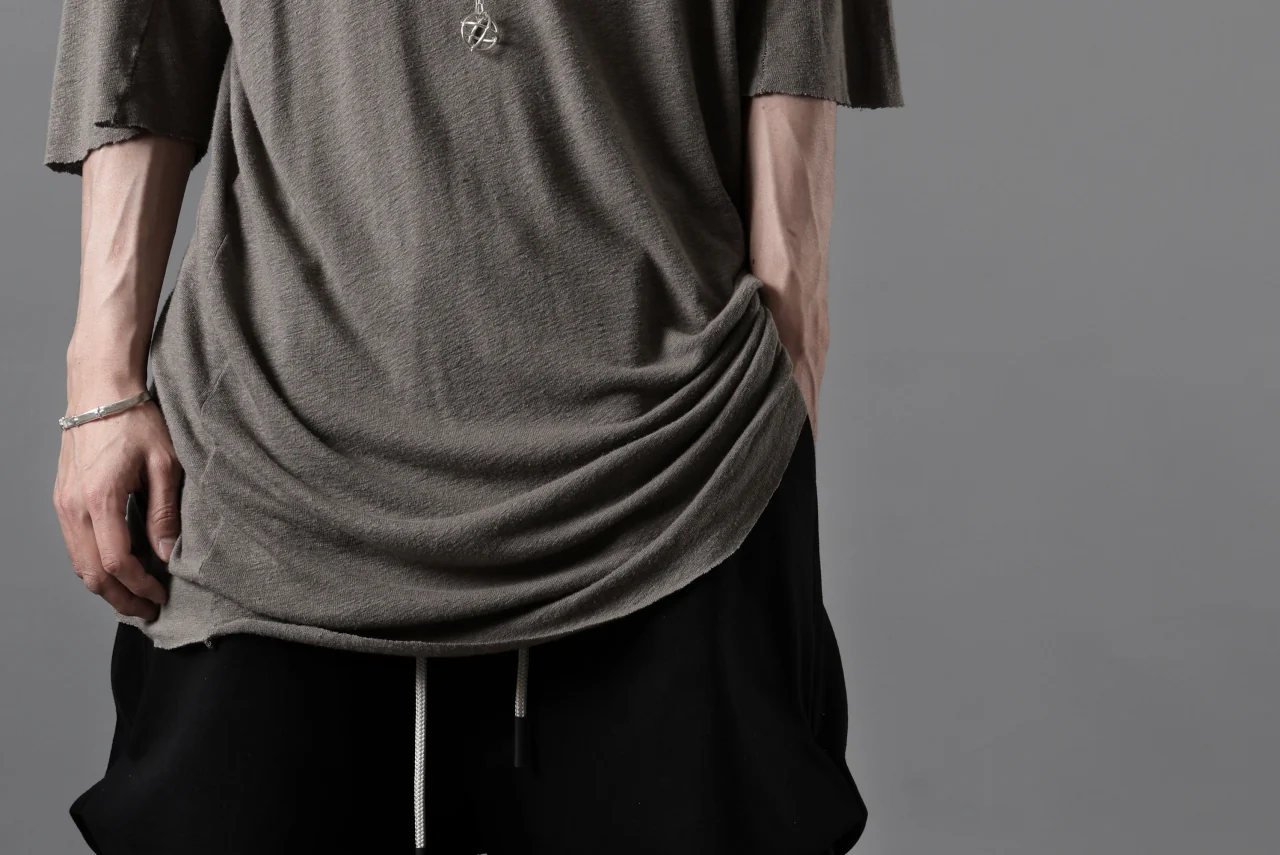 thom/krom SMOOTH FIT T-SHIRT / VISCOSE LINEN JERSEY (ROCK) - Image 25
