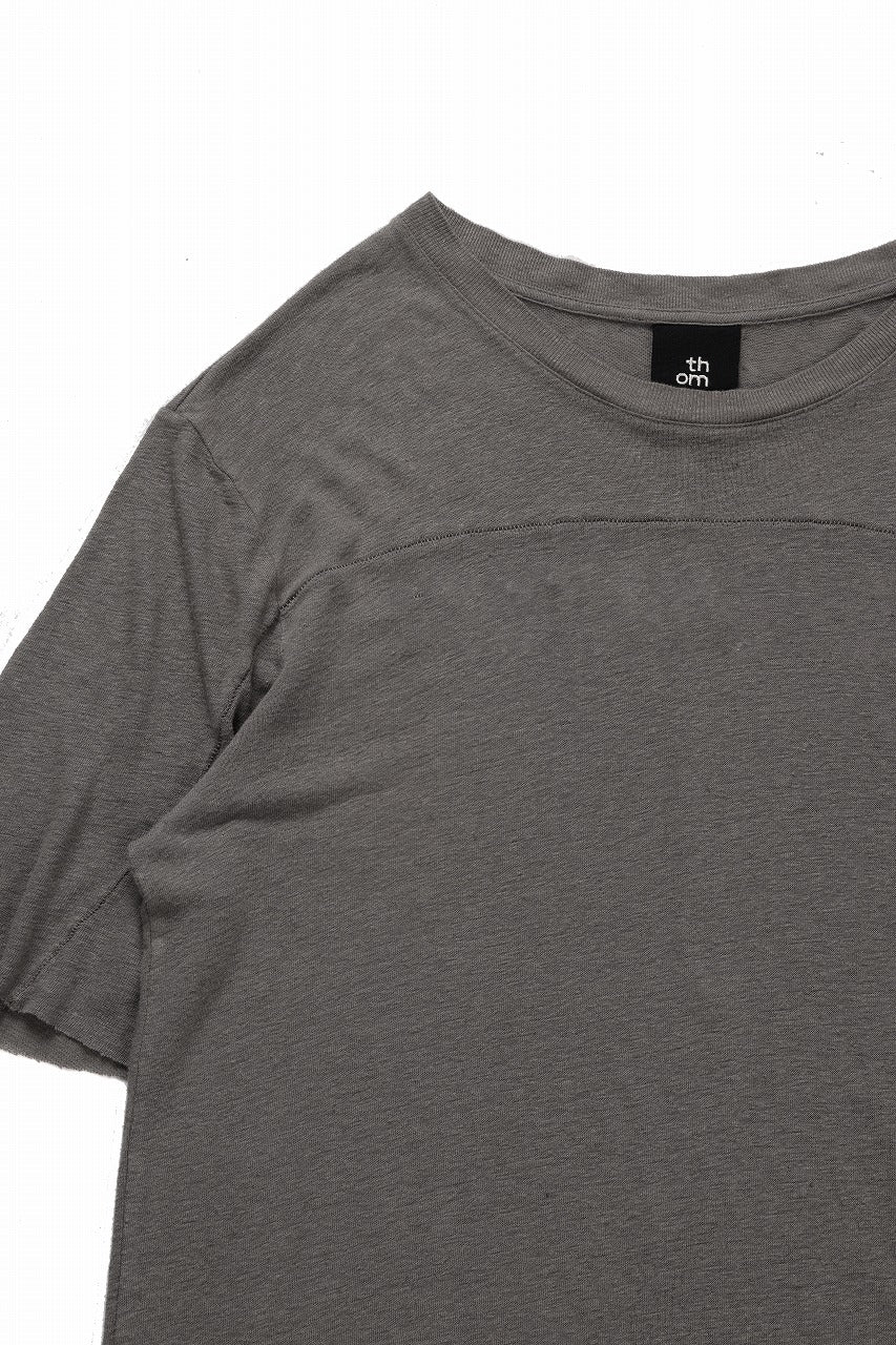 thom/krom SMOOTH FIT T-SHIRT / VISCOSE LINEN JERSEY (ROCK) - Image 4