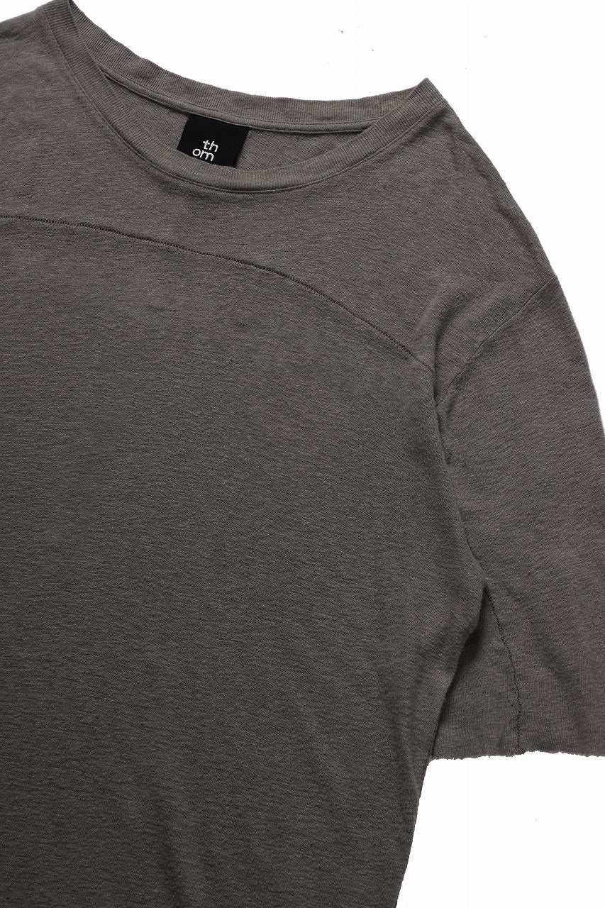 thom/krom SMOOTH FIT T-SHIRT / VISCOSE LINEN JERSEY (ROCK) - Image 6