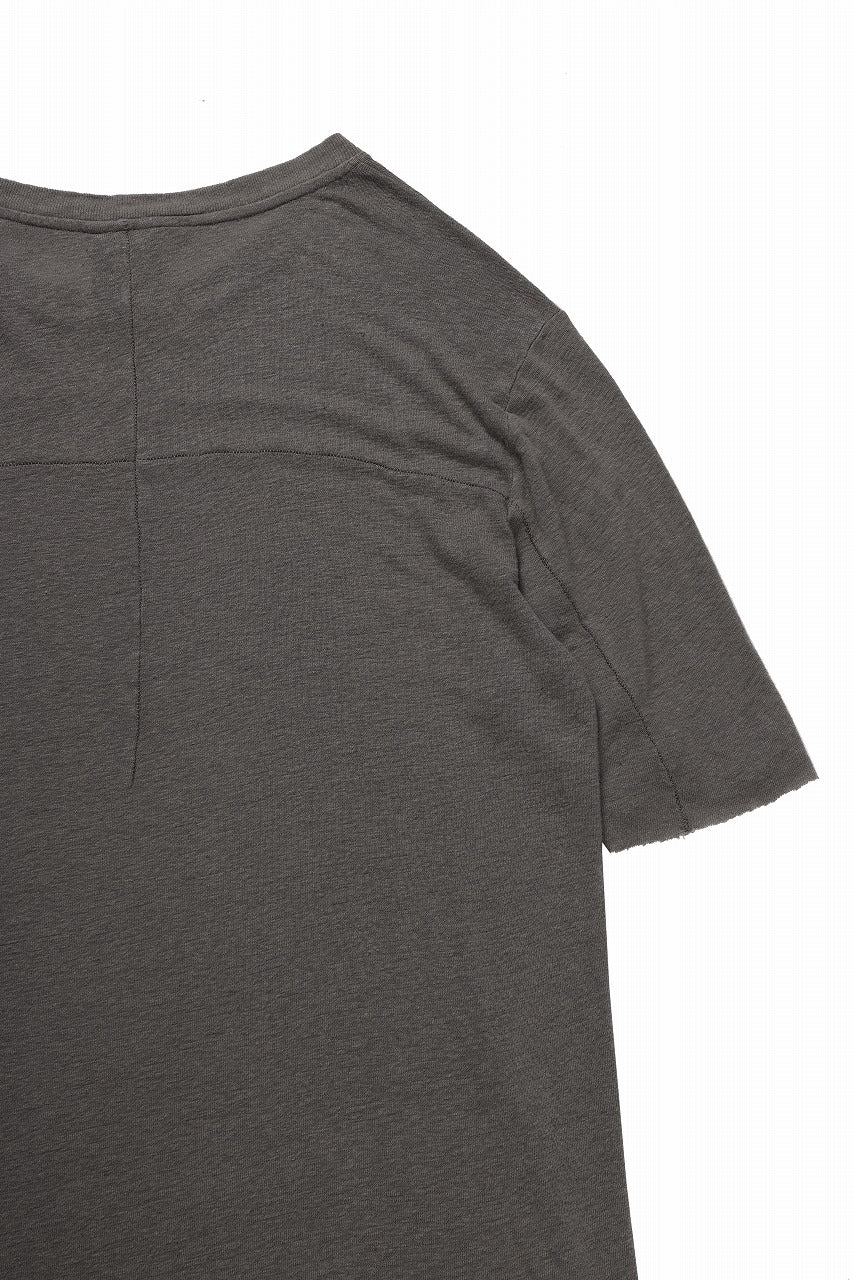 thom/krom SMOOTH FIT T-SHIRT / VISCOSE LINEN JERSEY (ROCK) - Image 9