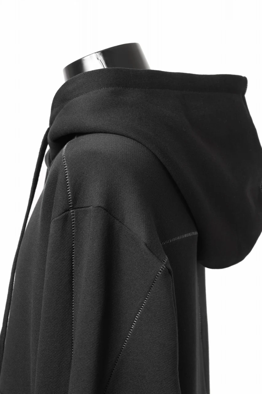 thom/krom SWEAT HOODIE PARKA / ORGANIC FRENCH TERRY (BLACK) - Image 23