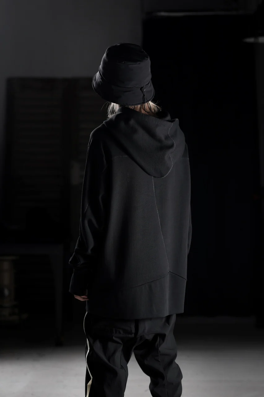 thom/krom SWEAT HOODIE PARKA / ORGANIC FRENCH TERRY (BLACK) - Image 33