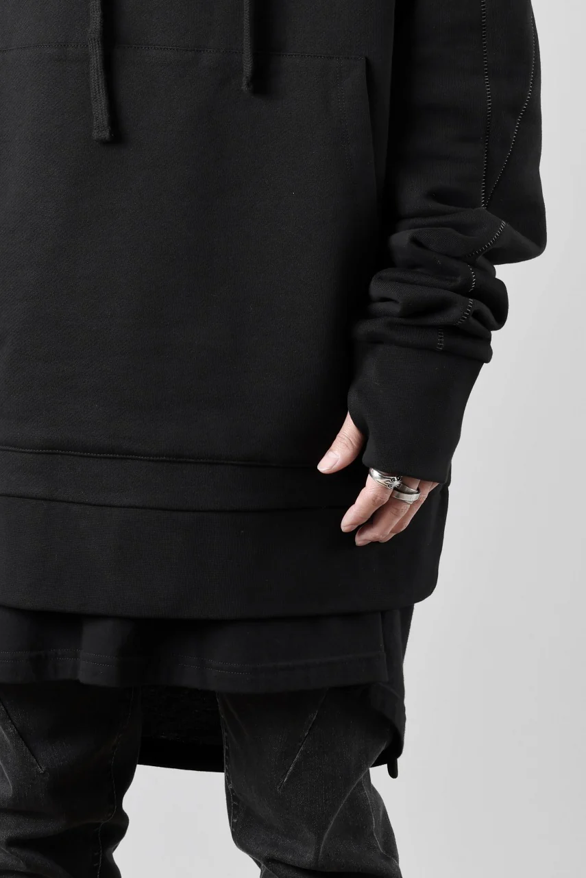 thom/krom SWEAT HOODIE PARKA / ORGANIC FRENCH TERRY (BLACK) - Image 38