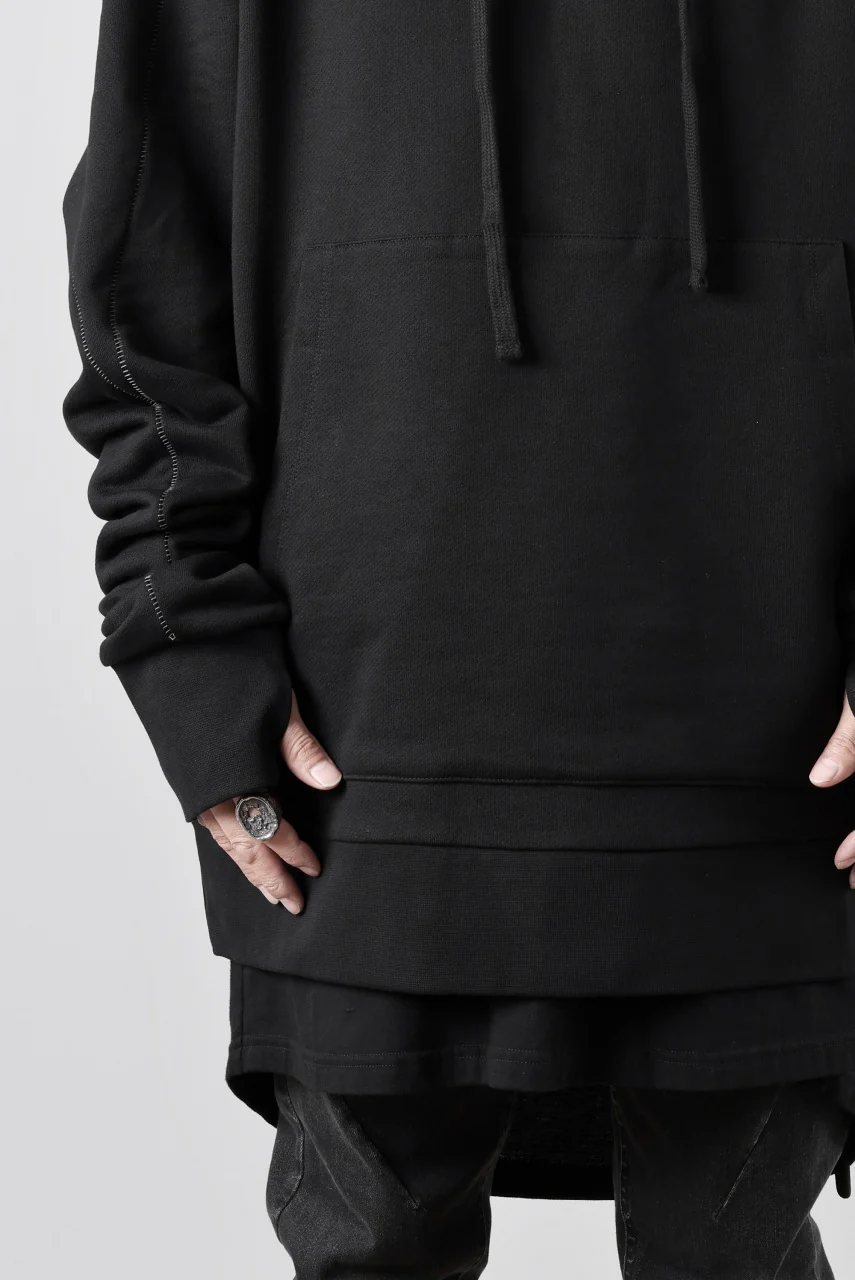 thom/krom SWEAT HOODIE PARKA / ORGANIC FRENCH TERRY (BLACK) - Image 39