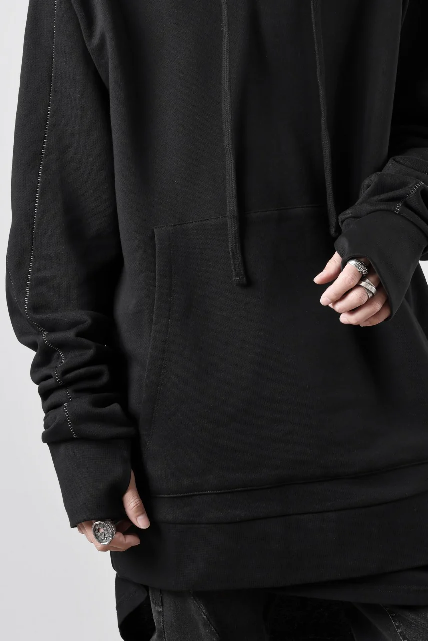 thom/krom SWEAT HOODIE PARKA / ORGANIC FRENCH TERRY (BLACK) - Image 40