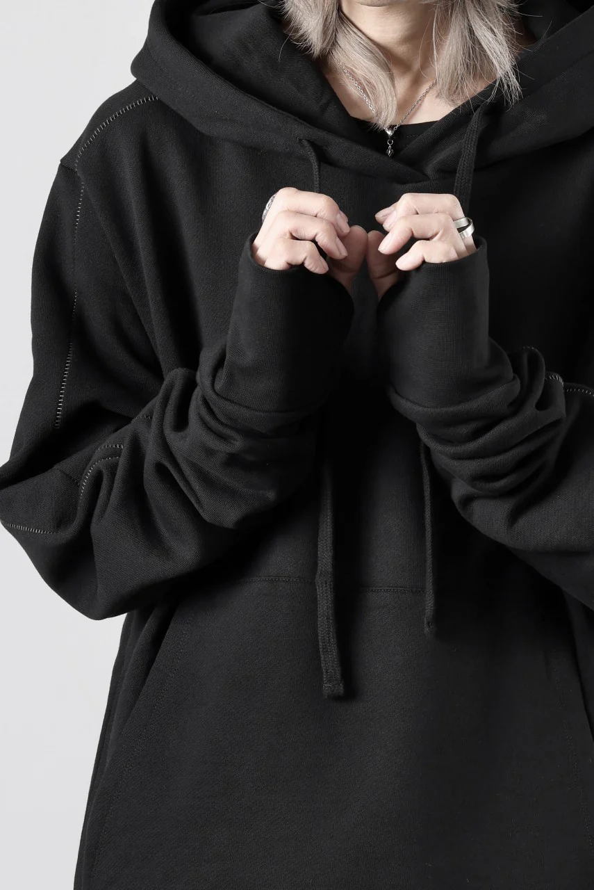 thom/krom SWEAT HOODIE PARKA / ORGANIC FRENCH TERRY (BLACK) - Image 41