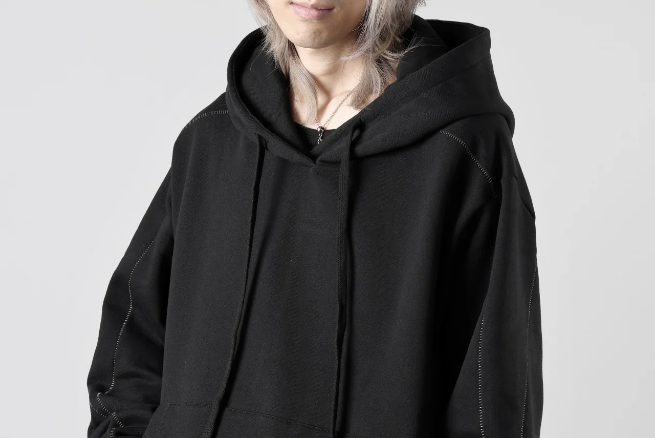 thom/krom SWEAT HOODIE PARKA / ORGANIC FRENCH TERRY (BLACK) - Image 46