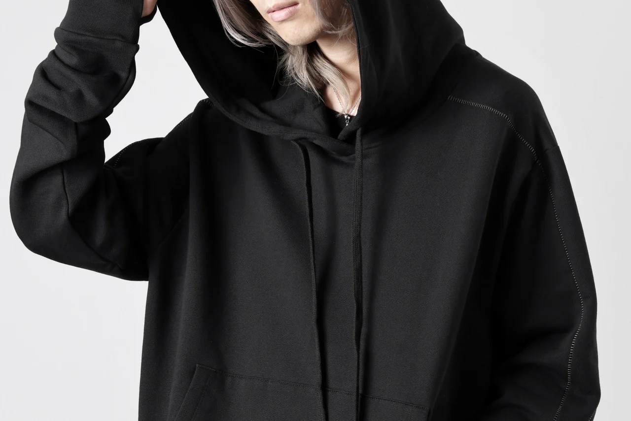 thom/krom SWEAT HOODIE PARKA / ORGANIC FRENCH TERRY (BLACK) - Image 48