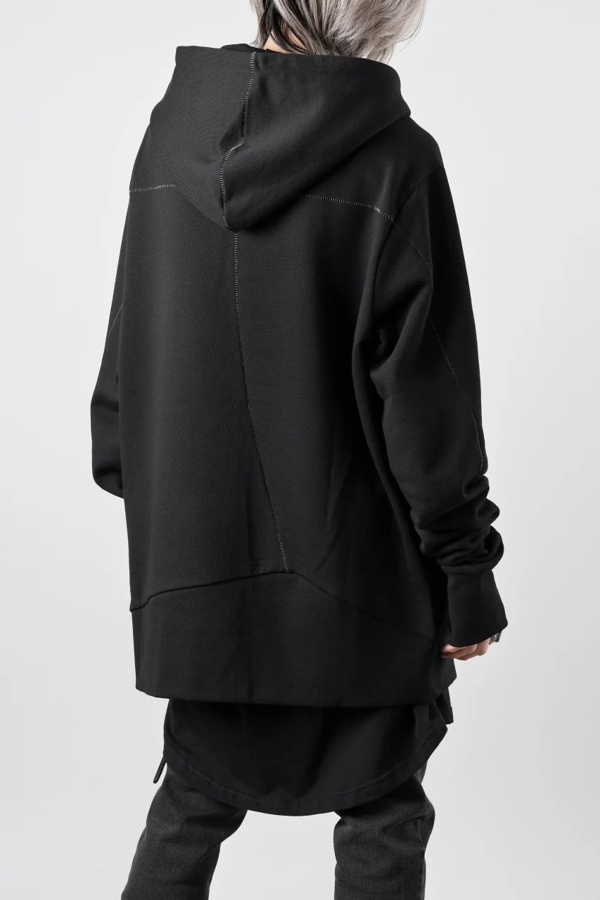 thom/krom SWEAT HOODIE PARKA / ORGANIC FRENCH TERRY (BLACK) - Image 9