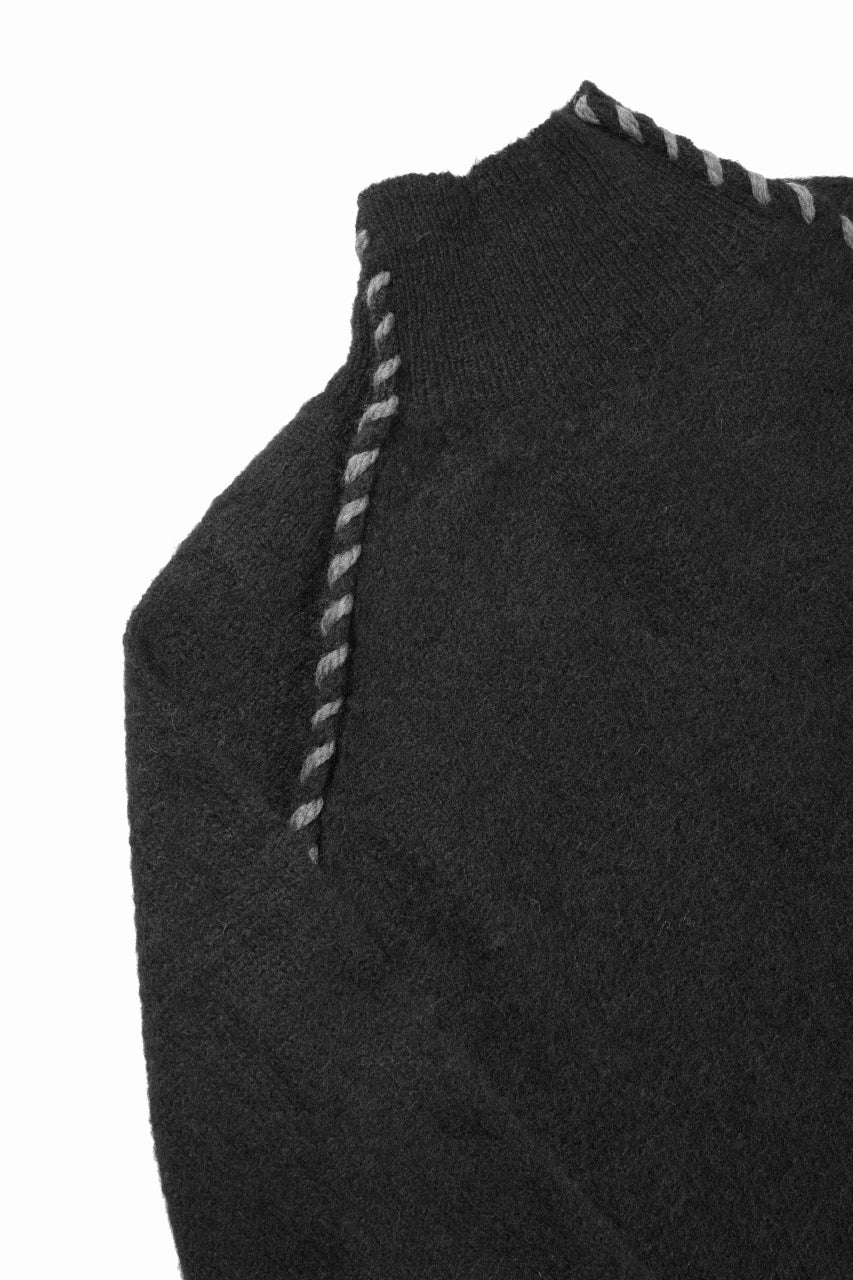 thom/krom TURTLE NECK KNIT SWEATER / ALPACA WOOL (BLACK) - Image 10