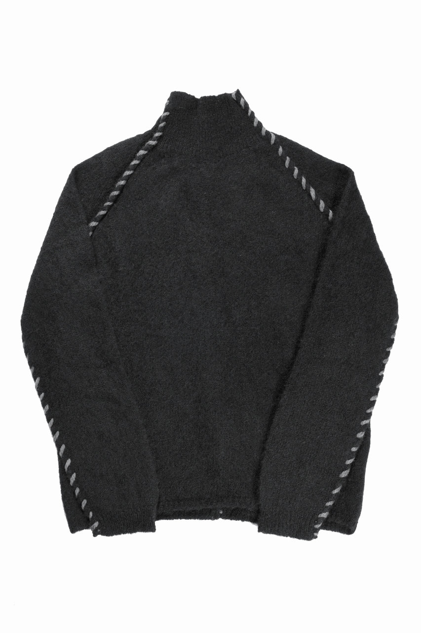 thom/krom TURTLE NECK KNIT SWEATER / ALPACA WOOL (BLACK) - Image 3