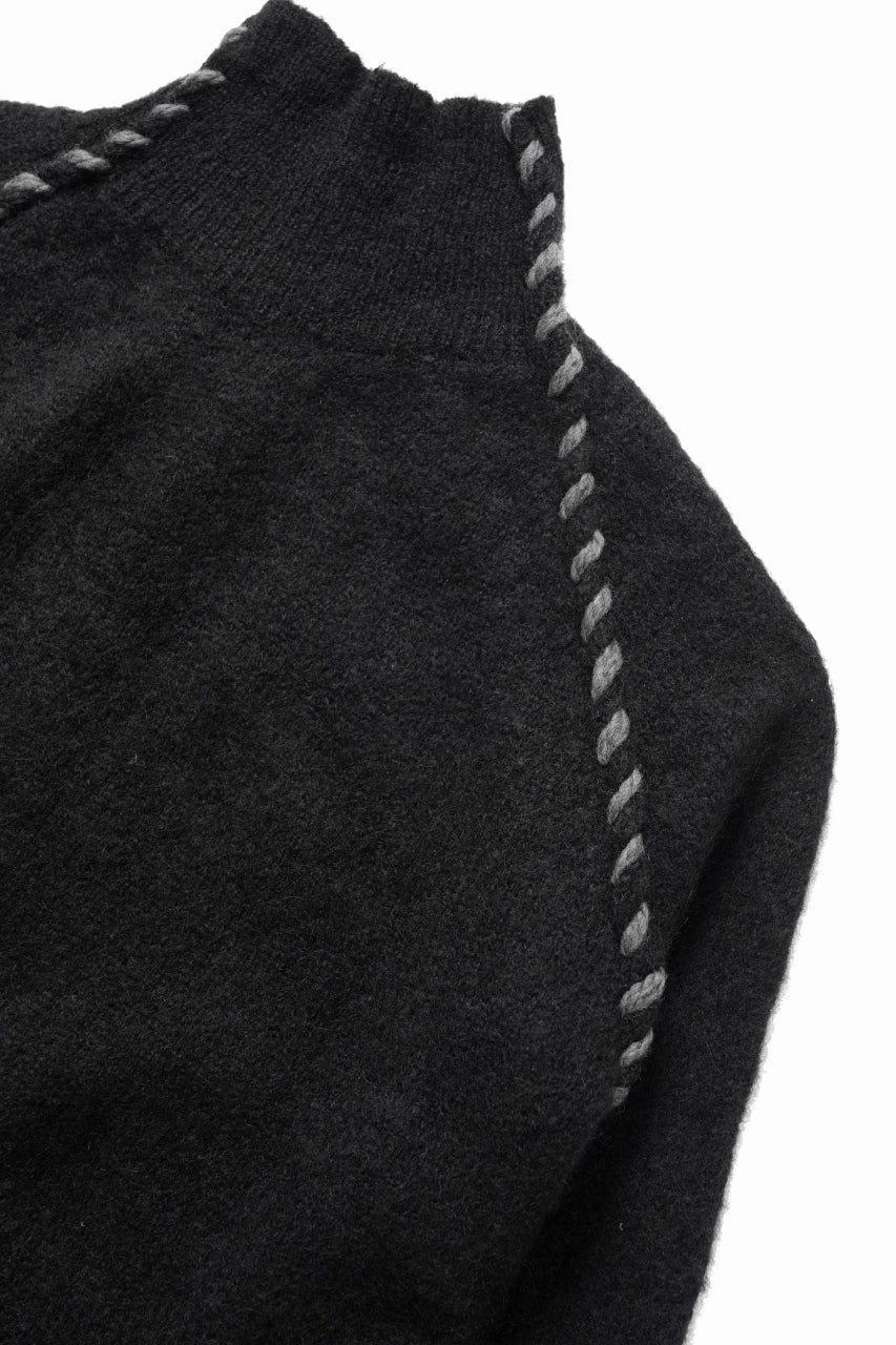 thom/krom TURTLE NECK KNIT SWEATER / ALPACA WOOL (BLACK) - Image 5