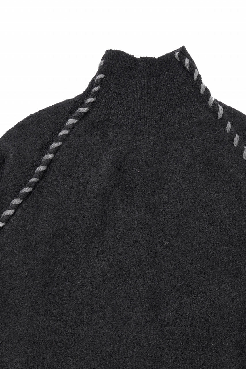 thom/krom TURTLE NECK KNIT SWEATER / ALPACA WOOL (BLACK) - Image 8