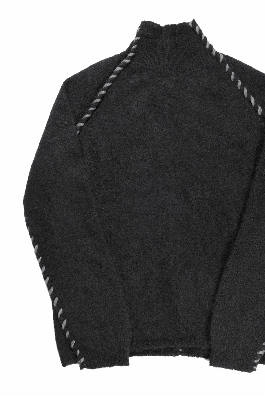 thom/krom TURTLE NECK KNIT SWEATER / ALPACA WOOL (BLACK) - Image 9
