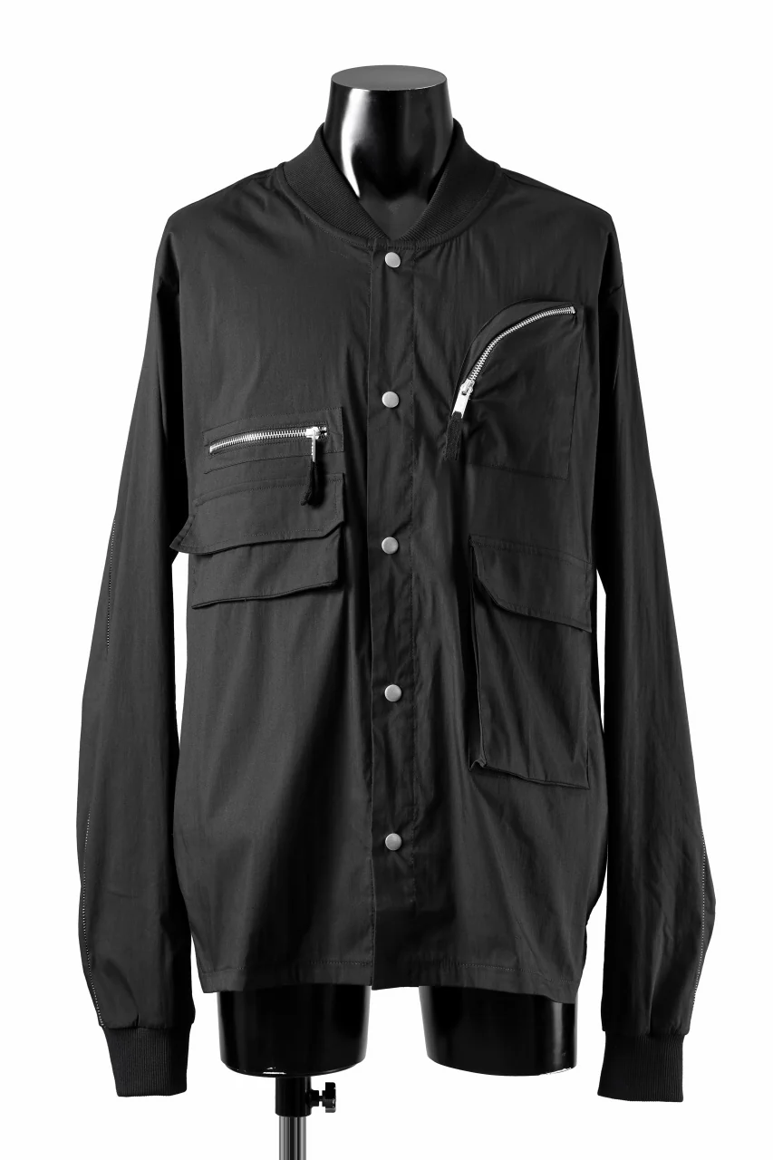 thom/krom WORK POCKET JACKET / ELASTIC COTTON & POLYAMIDE (BLACK)