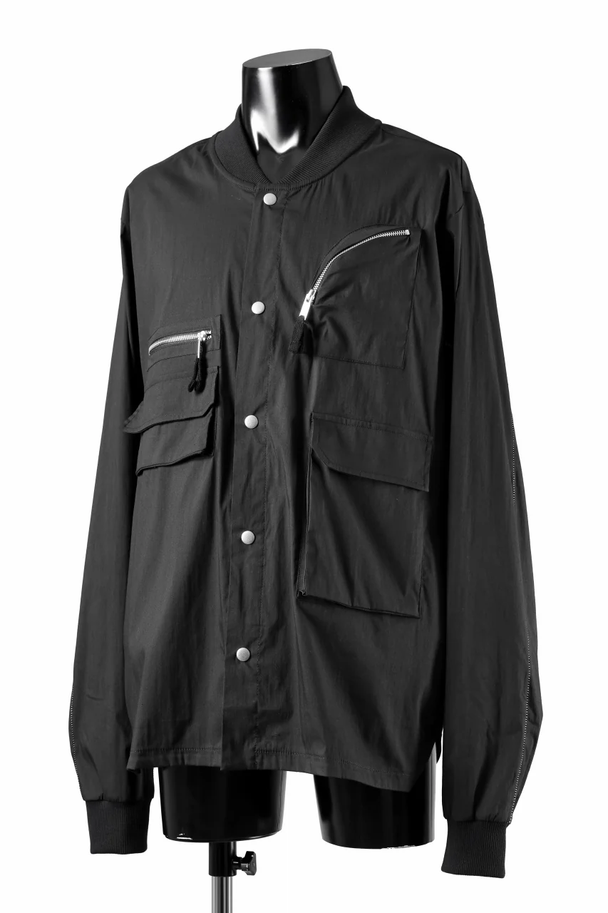 thom/krom WORK POCKET JACKET / ELASTIC COTTON & POLYAMIDE (BLACK) - Image 11
