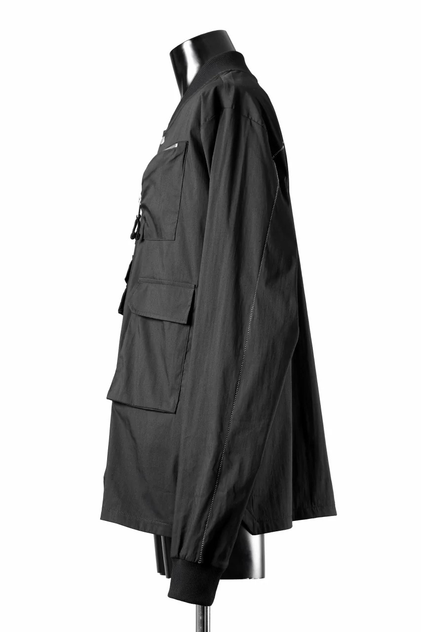 thom/krom WORK POCKET JACKET / ELASTIC COTTON & POLYAMIDE (BLACK) - Image 12