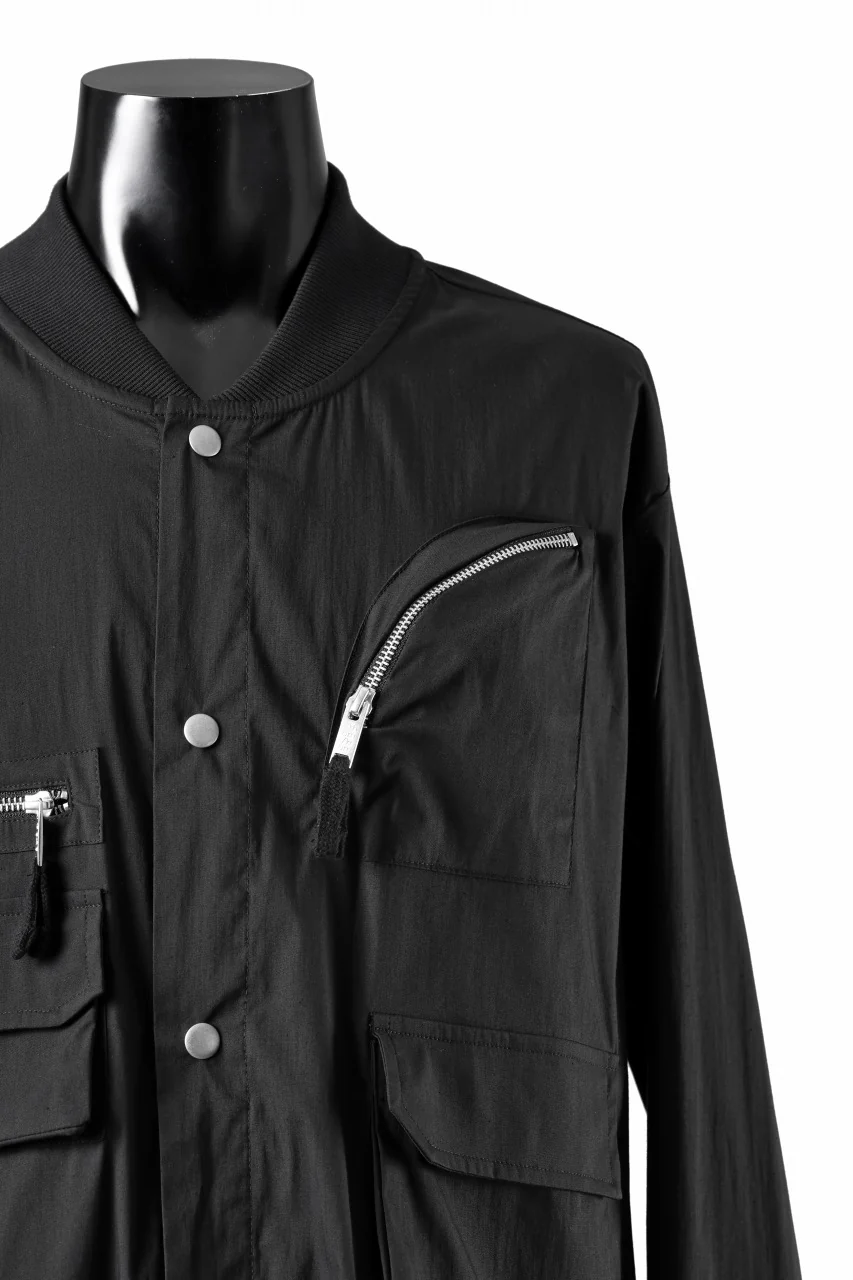 thom/krom WORK POCKET JACKET / ELASTIC COTTON & POLYAMIDE (BLACK) - Image 14