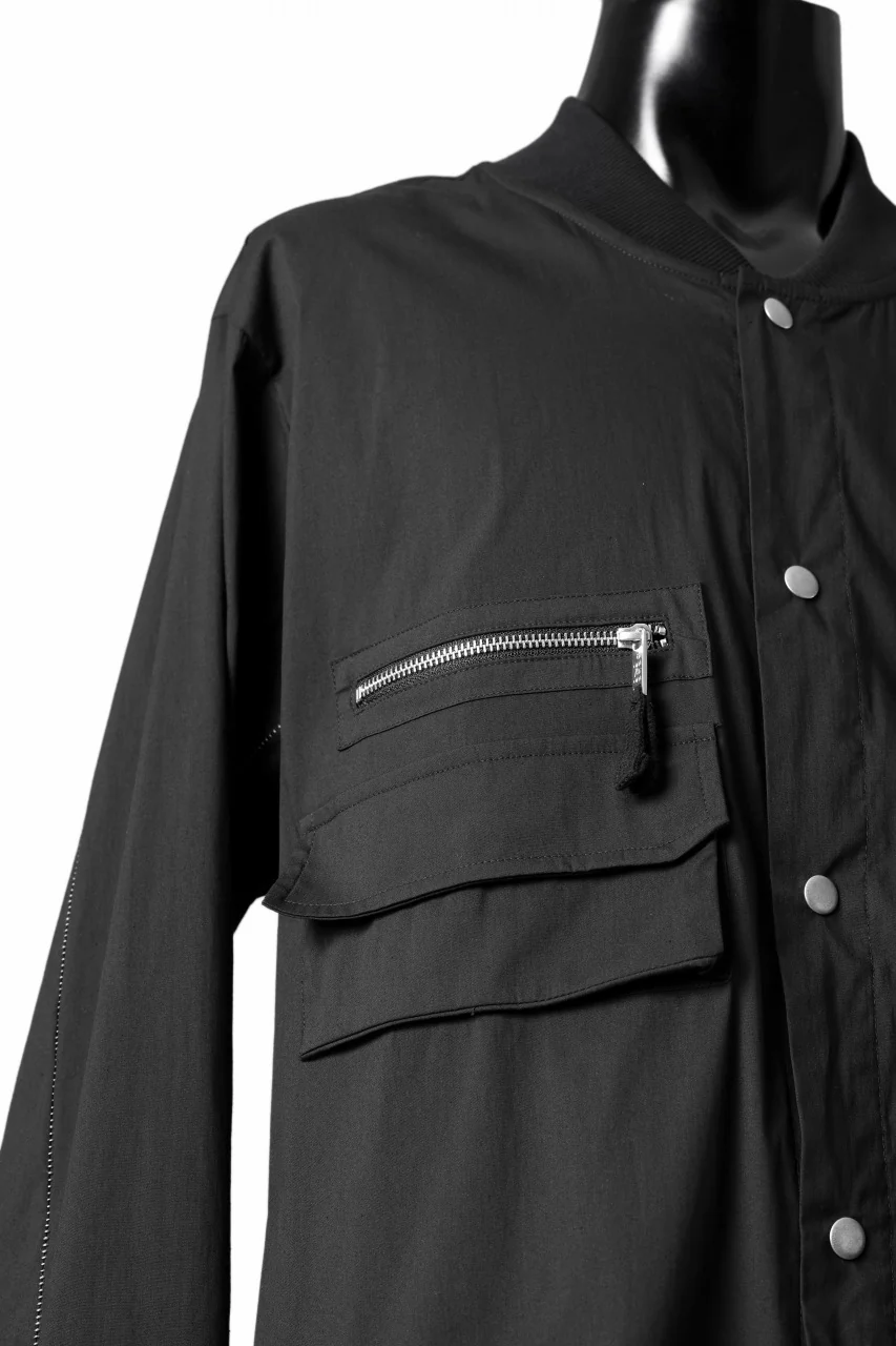 thom/krom WORK POCKET JACKET / ELASTIC COTTON & POLYAMIDE (BLACK) - Image 17